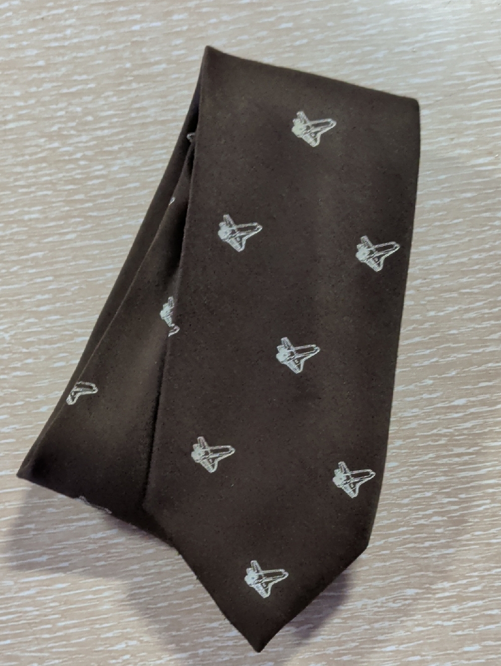 Vintage! NASA Space Shuttle Brown Neck Tie